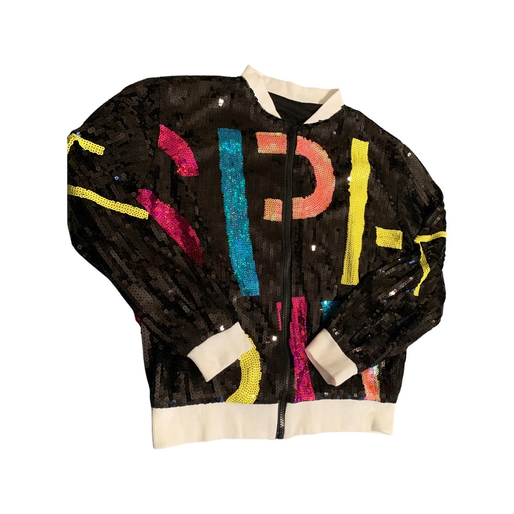 Sequins bomber jacket size M